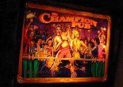 The Champion Pub backglass