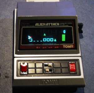 handheld alien attack game