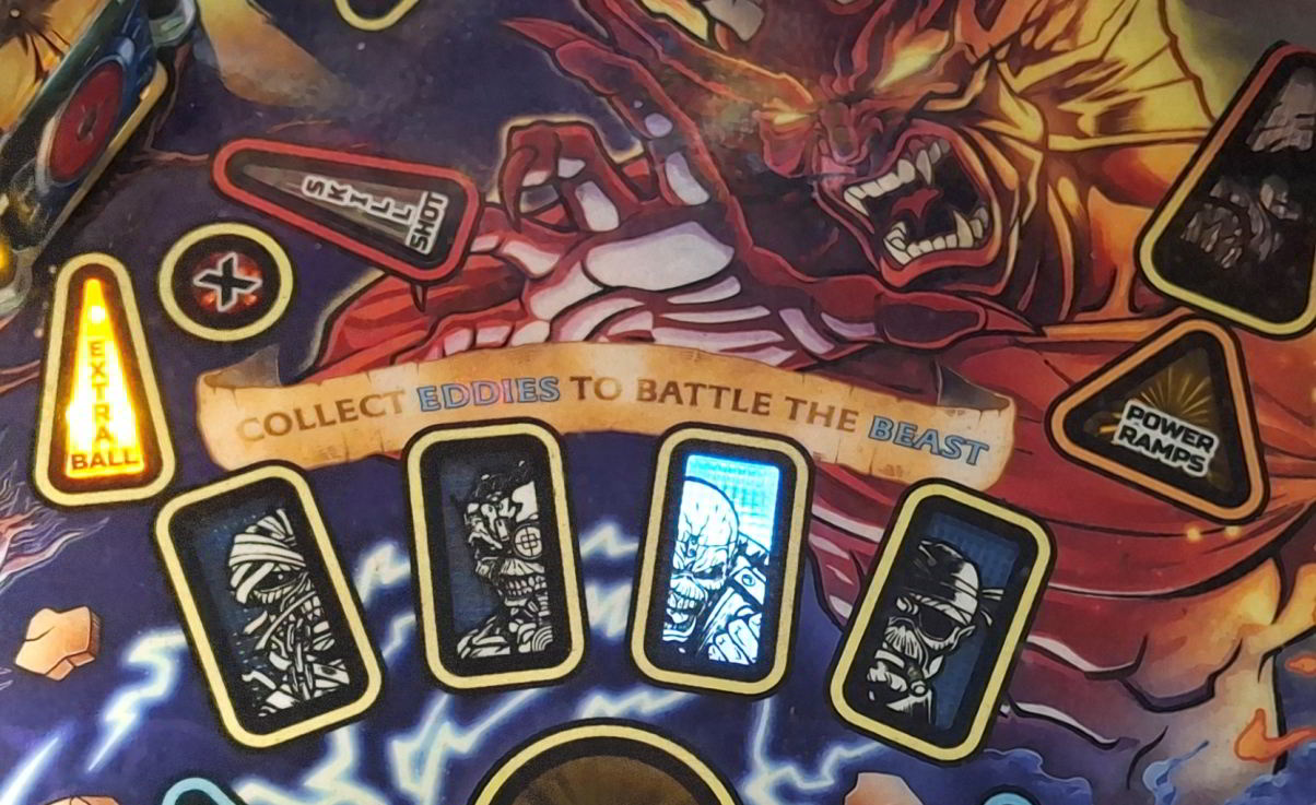 Collect Eddies on Iron Maidin pinball