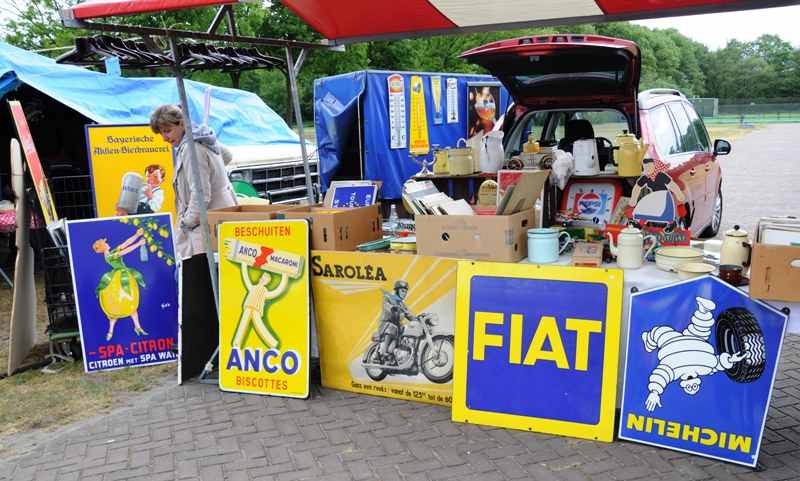 Michelin, Fiat, Anco, Spa Citron enamel plates