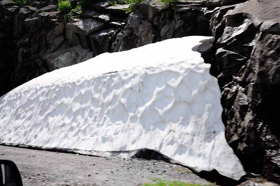 mountain snow on Gotthard pass