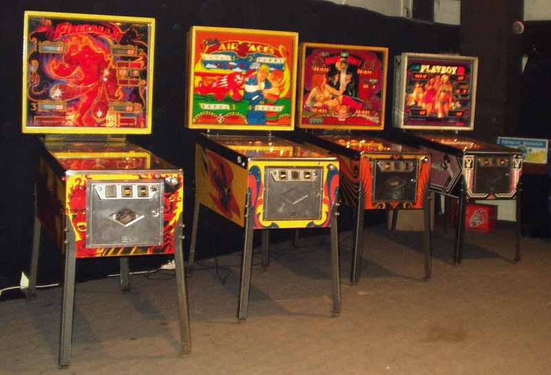 Fireball 2, Air Aces, Playboy, Mata Hari pinball machines