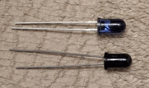 negative side of LEDs