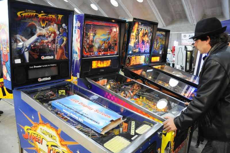 Street Fighter 2, NBA Fastbreak and Frankenstein pinball machines