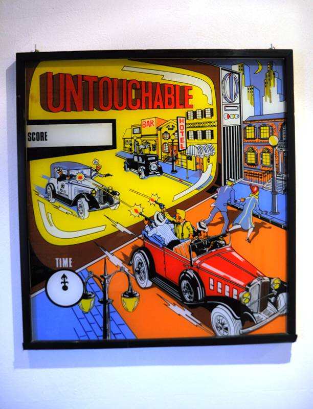 Untouchable pinball backglass