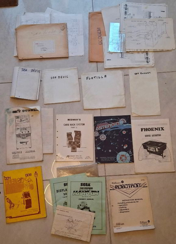 arcade manuals for sale