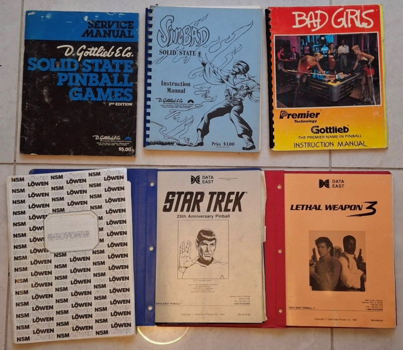 Gottlieb manuals for sale
