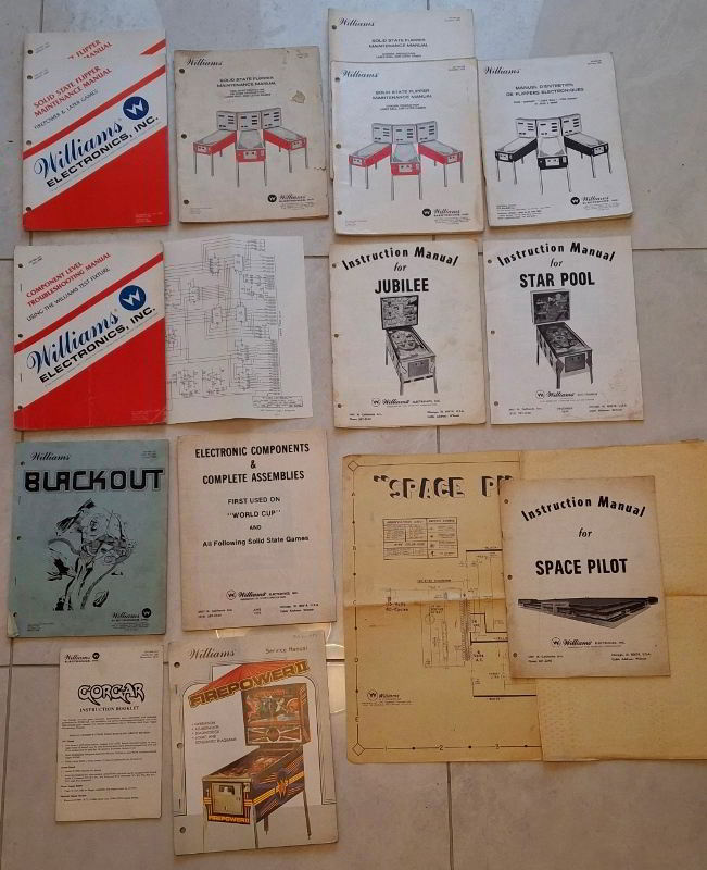 Williams manuals for sale