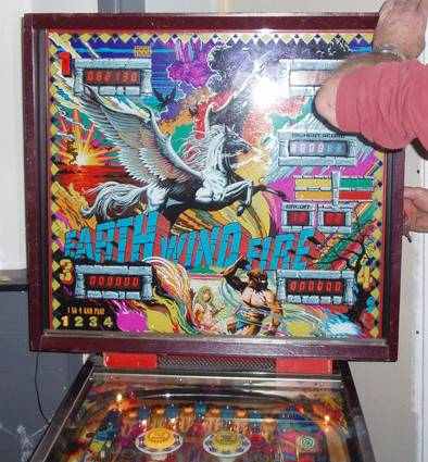 zaccaria Earth Wind Fire backglass pinball machine