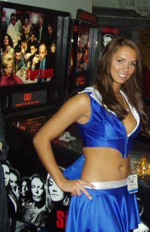 pinball with sexy model