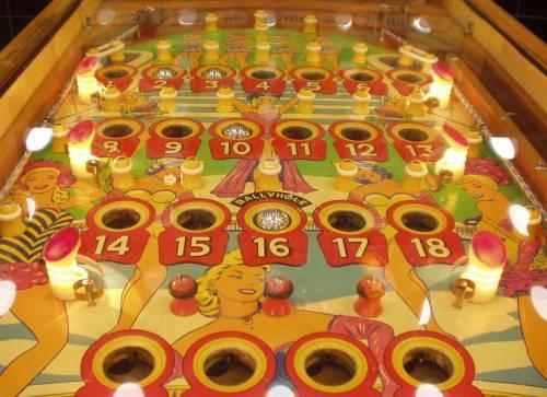 restored bingo machine playfield