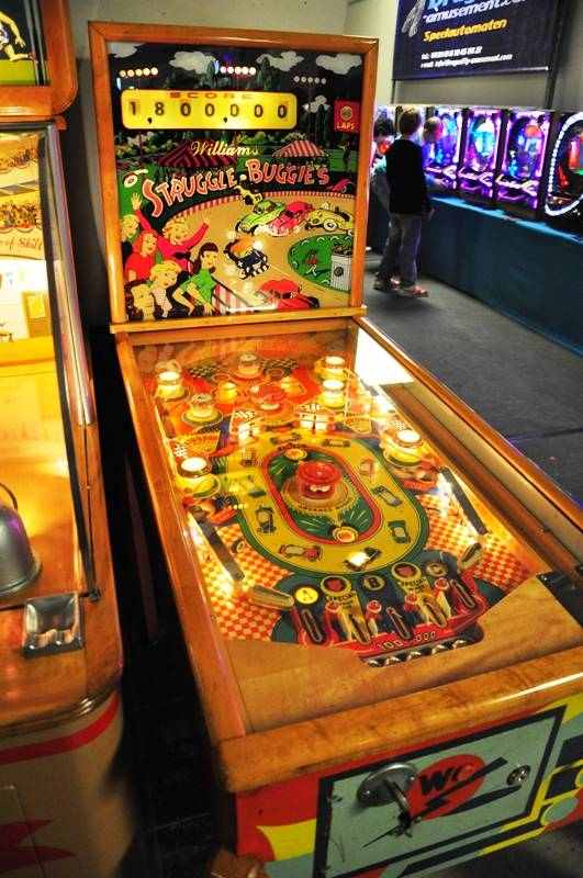 restored Williams Struggle Buggies pinball machine