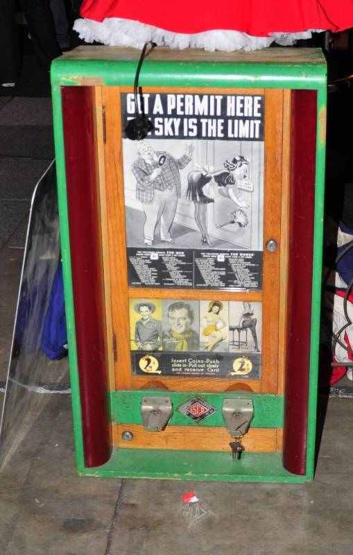 vintage adult postcard vending machine