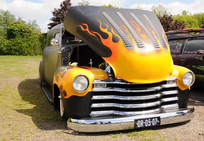 hotrod flames airbrushed