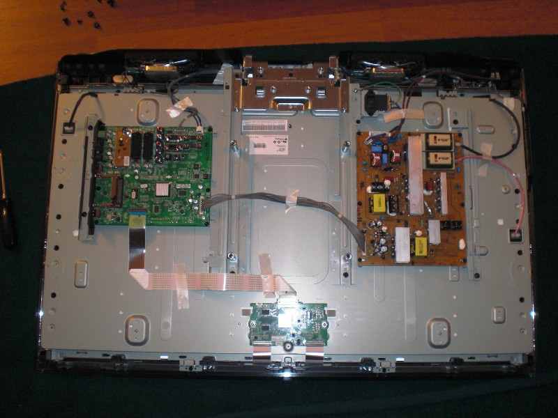 disassembled television